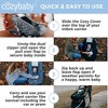CozyBaby Baby and Infant Insulated Machine Washable Car Seat Cover with Dual Zipper Design, Elastic Edge, and Pull Over Flap, Pink Sheer - 4 of 4