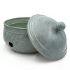 457 Steel Key West Pot - Blue - Good Directions: No Assembly, Drainage Holes, 100' Capacity - 3 of 4