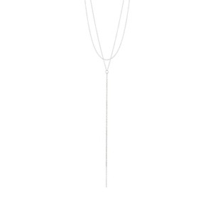 Adornia Rhodium Plated Layered Y-Necklace - 1 of 2