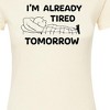 Women's - Peanuts - Tired Tomorrow Fitted Graphic T-Shirt - 2 of 4