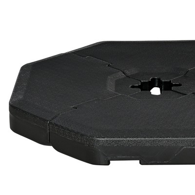 Black Hexagon Plastic Cantilever Patio Umbrella Base, 60 cm