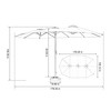 CAVINAS 14.8FT Patio Umbrella with Convenient Crank,Double Sided Outdoor Umbrella for Backyard,Poolside,Deck,Base Not Included - 3 of 4