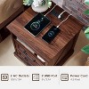 18" Farmhouse Nightstand with Charging Station, End Table with 2 Drawers Storage for Bedroom, Living Room - 2 of 4