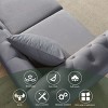 Sapphtopaz Velvet Couches for Living Room with Nailhead&Button Tufted Upholstered Couch Sofa with Rolled Arms&2 Pillows for Apartment - 2 of 4