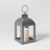 Aluminum Outdoor Lantern Candle Holder Dark Silver - Smith & Hawken™ - image 3 of 4