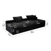 118.1" x 47.2" Plush Corduroy Modular Sectional Sofa with 2PC Free Combination and No Assembly - 4 of 4
