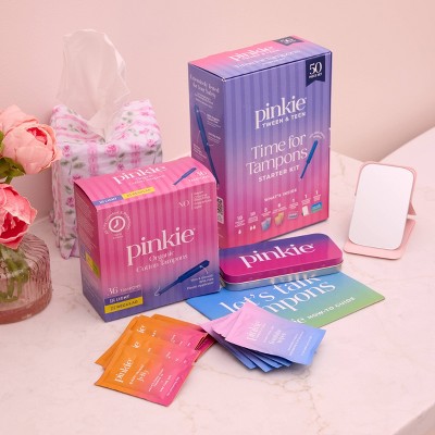 Pinkie Time for Tampons Starter Kit for Teens & Beginners - 50pc
