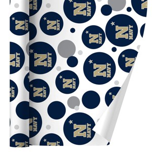 US Naval Academy Primary Logo Premium Gift Wrap Wrapping Paper Roll 30x72 - 1 of 4