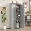 Garvee Pantry Cabinet, 70" Tall Kitchen Storage Cabinets with 4 Doors, Adjustable Shelves, Tall Cupboard for Bathroom, Dining Room - 2 of 4