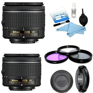Nikon AF-P DX Nikkor 18-55mm F/3.5-5.6G ED VR Lenses with Cleaning Kit & 55mm Filter - 1 of 4