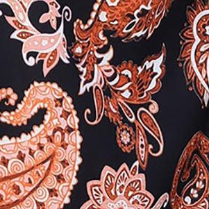 black orange cashew print