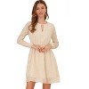 INSPIRE CHIC Women's Choker V Neck Vintage Flared Gilding Metallic Shiny Star A-Line Dress - 2 of 4