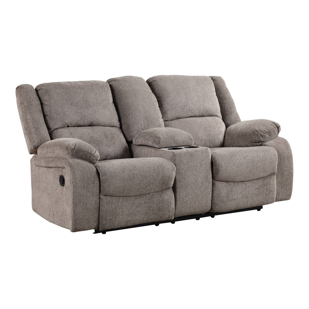 Photos - Sofa miBasics 78" Dancerain Transitional Upholstered Chenille Manual Reclining