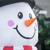 Gulches 8ft Inflatable Christmas Snowman (North Pole Sign) - Blow-Up Yard Decor w/Rotating Lights, Outdoor Holiday Decor - 4 of 4