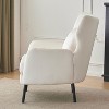 NicBex Velvet Accent Chair with Metal Legs and Pillow,Upholstered Living Room Chairs with Mid-Height Backrest,Accent Chairs for Living Room - 4 of 4