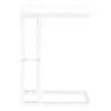 Monarch Specialties Accent Table, C-shaped, End, Side, Snack, Living Room, Bedroom, White Laminate, White Metal, Contemporary, Modern - 3 of 4