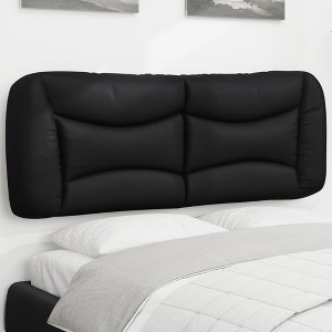 vidaXL Headboard Cushion Black 53.9" Faux Leather - 1 of 4