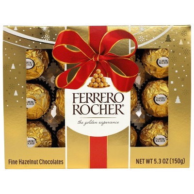 Ferrero Rocher Holiday Chocolate Gift Box - 5.3oz/12ct