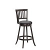 Monarch Specialties Bar Stool Set Of 2 Swivel Bar Height Wood Pu Leather Look Brown Black Transitional - 4 of 4