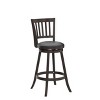 Monarch Specialties Bar Stool Set Of 2 Swivel Bar Height Wood Pu Leather Look Brown Black Transitional - image 4 of 4