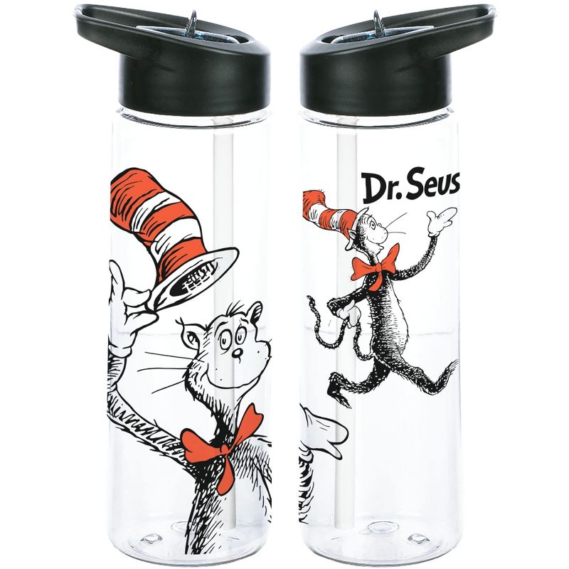 Dr. Seuss The Cat In The Hat Transparent 24 Ounce BPA-Free UV Plastic Water Bottle, 1 of 2