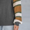 Women's V-Neck Buttoned Striped Long Sleeve Sweater - Cupshe - 2 of 4
