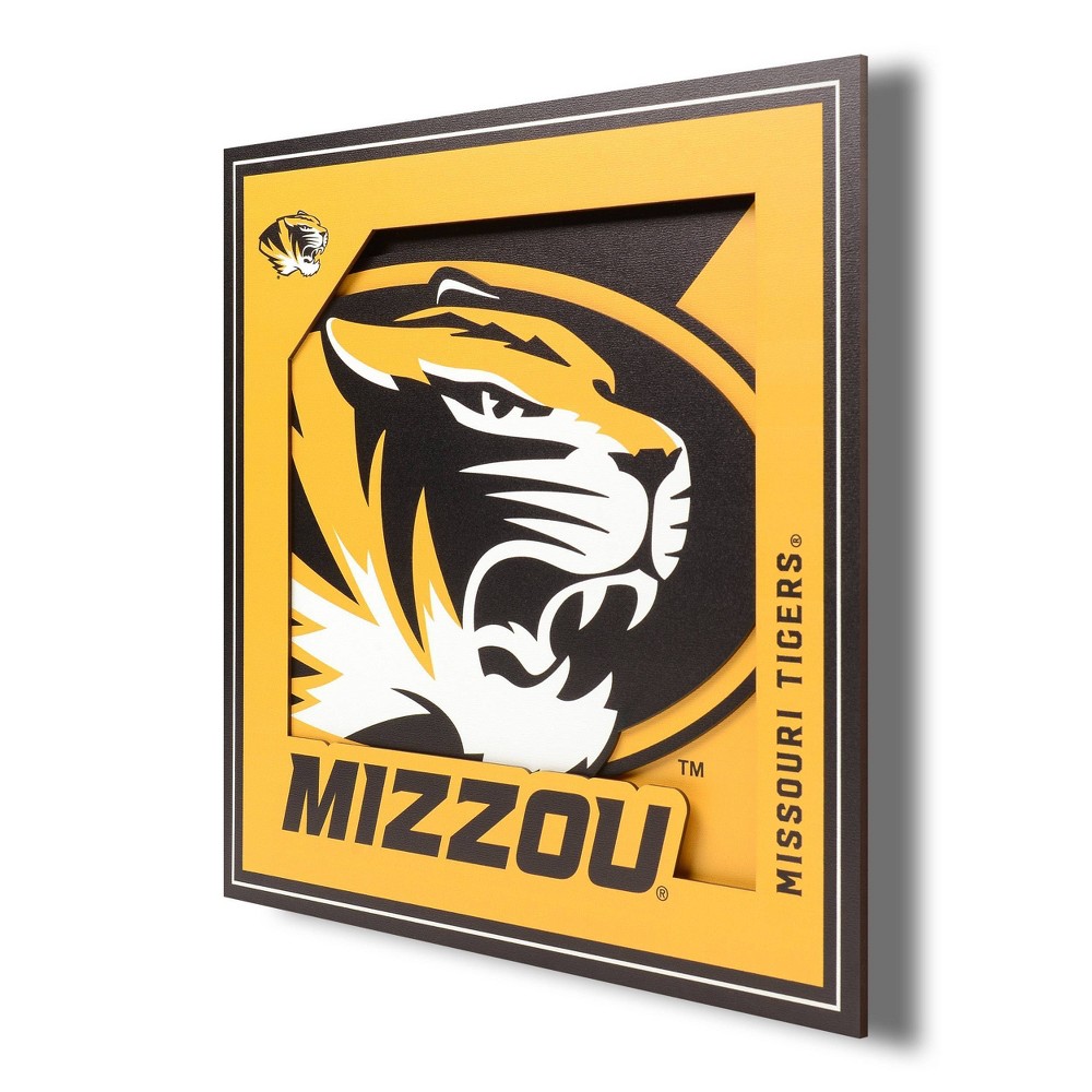 Photos - Other Decoration NCAA Missouri Tigers 3D Logo Series Wall Art - 12"x12"