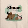 Women's - Disney - Simon The Sleepy One Lightweight French Terry Wide Neck Long Sleeve Shirt - 2 of 4