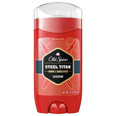 Old Spice Red Collection Deodorant For Men, Aluminum Free, Steel Titan Scent, 3.0 oz