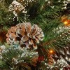 National Tree Company 7' Glittering Pine Pencil Slim Artificial Christmas Tree with Silver Glittered Cones 300 Multi Lights & PowerConnect - 3 of 3