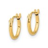 Black Bow Jewelry 9mm Children's Hinged Post Hoop Earrings in 14k Yellow Gold - 2 of 4