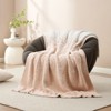Snuggle Sac Cozy Fuzzy Reversible Knit Throw Blanket Soft Reversible Bedding Blankets - 3 of 4