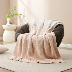 Snuggle Sac Cozy Fuzzy Knit Throw Blanket Soft Reversible Bedding Blankets - 1 of 4