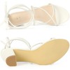 Allegra K Women's Back to College Strappy Straps Lace Up Chunky Heel Sandals - 4 of 4