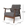 NicBex Polyester Accent Chair,Upholstered Living Room Chairs with Mid-Height Backrest,Mid-Century Modern Arm Chair,Accent Chairs for Living Room - 3 of 4