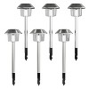 Nature Spring Set of 6 Stainless Steel Solar Pathway Lights – 17", Silver - image 3 of 4