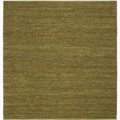 Mark & Day Prato 8'x8' Square Woven Indoor Area Rugs Olive Green: Jute, Handmade, Bohemian, Stain-Resistant, Pet Friendly