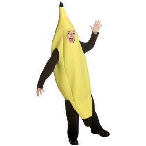 Kids Deluxe Lightweight Banana Yellow Polyester Tunic Costume - 7-10 - 1 of 3