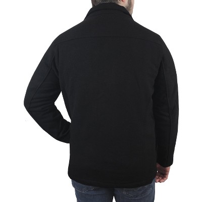 Victory Outfitters Men's Wool Blend Faux Fur Jacket Black M — фото 2