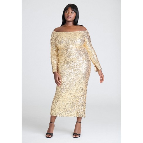 Eloquii gold sequin dress best sale