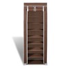 vidaXL Fabric Shoe Cabinet with Cover 22" x 11" x 64" Brown - 4 of 4