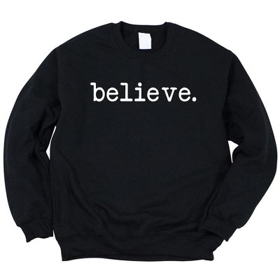 Simply Sage Market Women's Graphic Sweatshirt Believe Typewriter