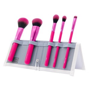 MODA Brush Total Face Travel Makeup Brush Set with Flip Case- 6pc - 1 of 4