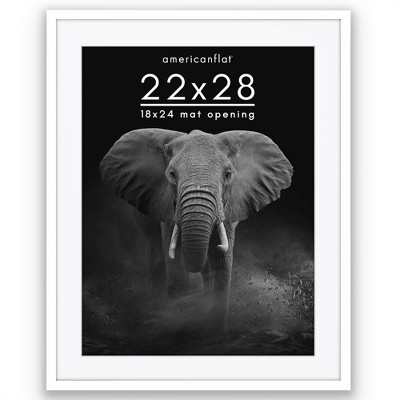 Americanflat Gallery-Style Picture Frame with Mat to Secure Artwork, Prints, and Photos