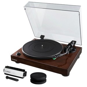 Fluance RT81 Elite Vinyl Turntable Record Player, Audio Technica Cartridge with Record Weight and Vinyl Cleaning Kit - 1 of 4