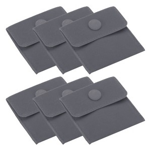 Unique Bargains Portable Microfiber Velvet Soft Jewelry Pouches 6 Pcs - 1 of 4