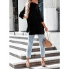 Womens Velvet Blazer Long Sleeve Open Front Blazer Jacket with Pocket Black L - 2 of 2