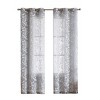HomeRoots Set of Two 84"  Silver Floral Embroidered Window Panels - 3 of 4