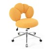 Okak Teddy Home Office Desk Chairs, Soft Swivel Chair with Adjustable Height and Metal Base, Criss Cross Chair for Office, Home - 4 of 4