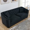 77" Chesterfield Velvet Sofa,Luxury 3-Seater Tufted Couch with Nailhead Trim for Living Room,Bedroom or Apartment-Baofuwish - 3 of 4